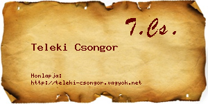 Teleki Csongor névjegykártya
